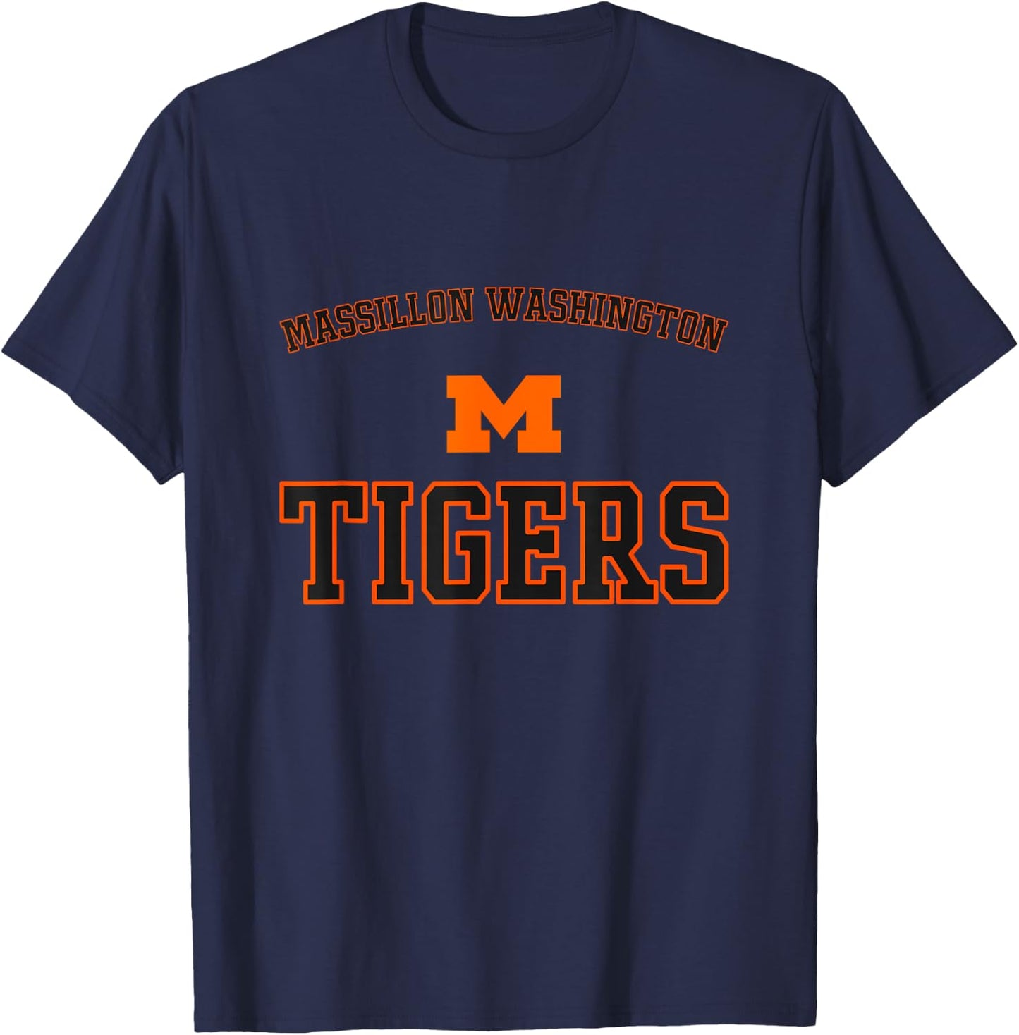 Massillon Tigers Logo Varsity HS T-Shirt - T-Shirt | Navy