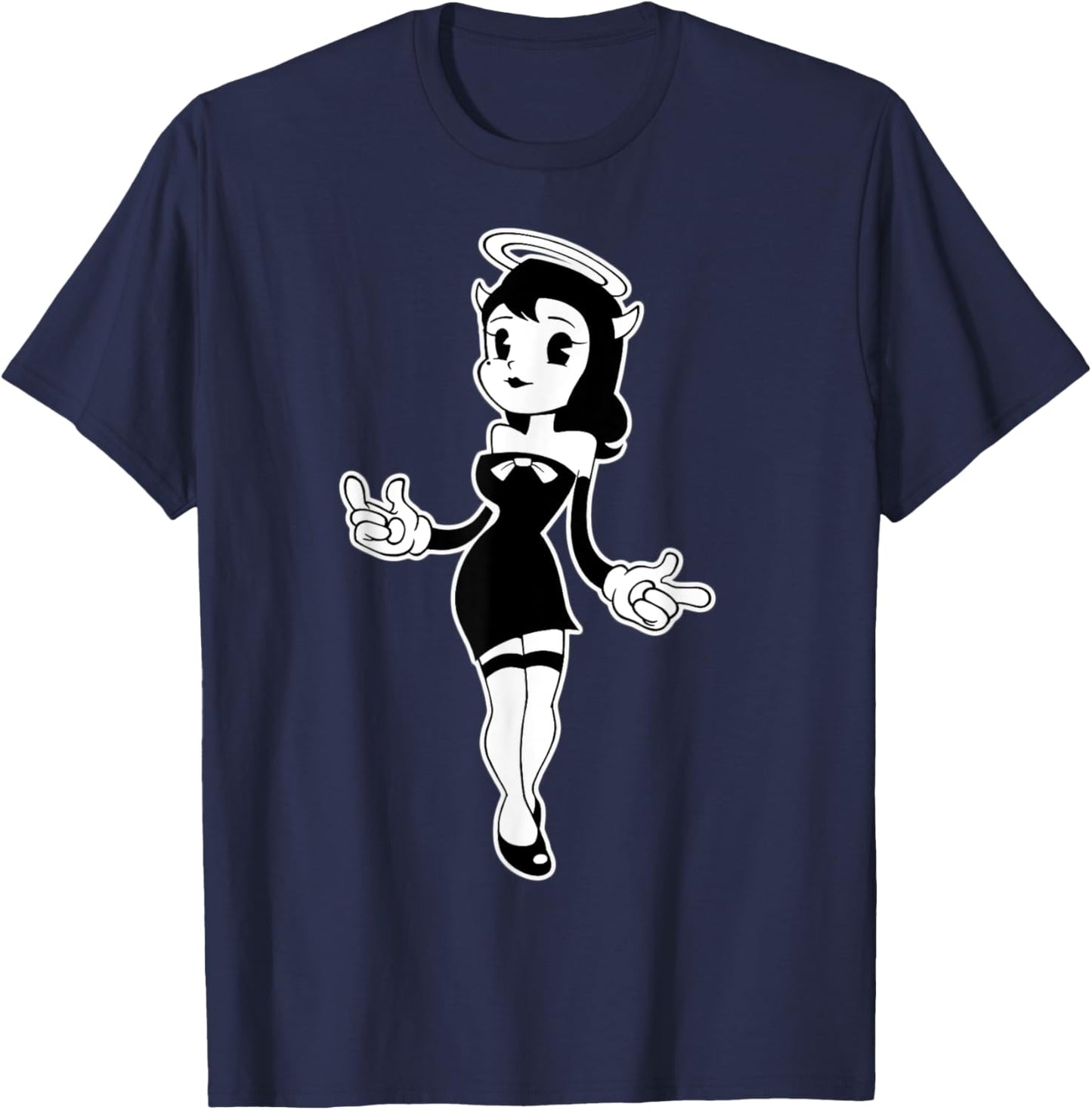 Alice Angel Gothic Angel Sent from Above Vintage Cartoon T-Shirt - T-Shirt | Navy