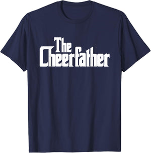 The Cheerfather Fathers Day Cheerleader T-Shirt - T-Shirt | Navy
