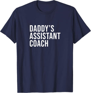 Daddys Assistant Coach Child Helper Sports T-Shirt - T-Shirt | Navy