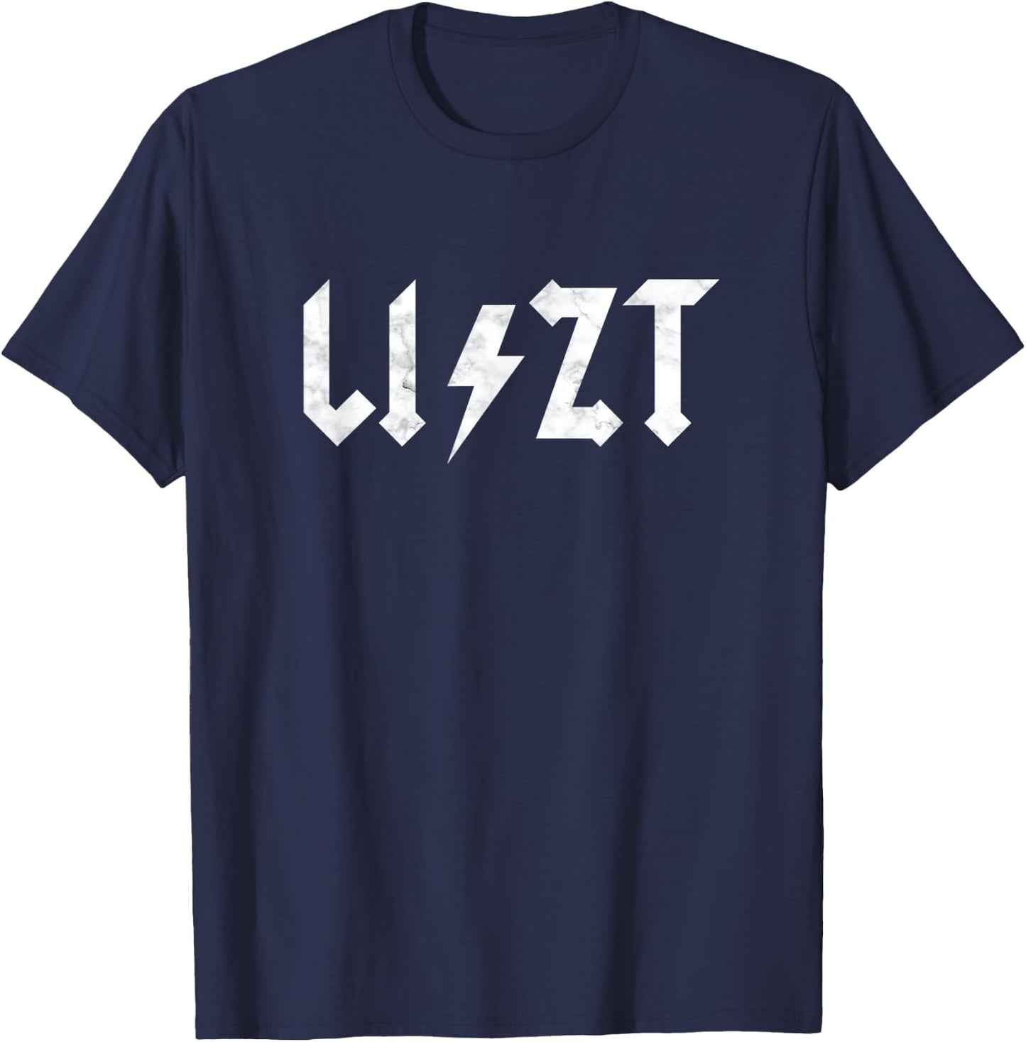 ShakespeareTees Liszt Rocks! - Men's Black Short Sleeve Classic Fit - Small T-Shirt - T-Shirt | Navy