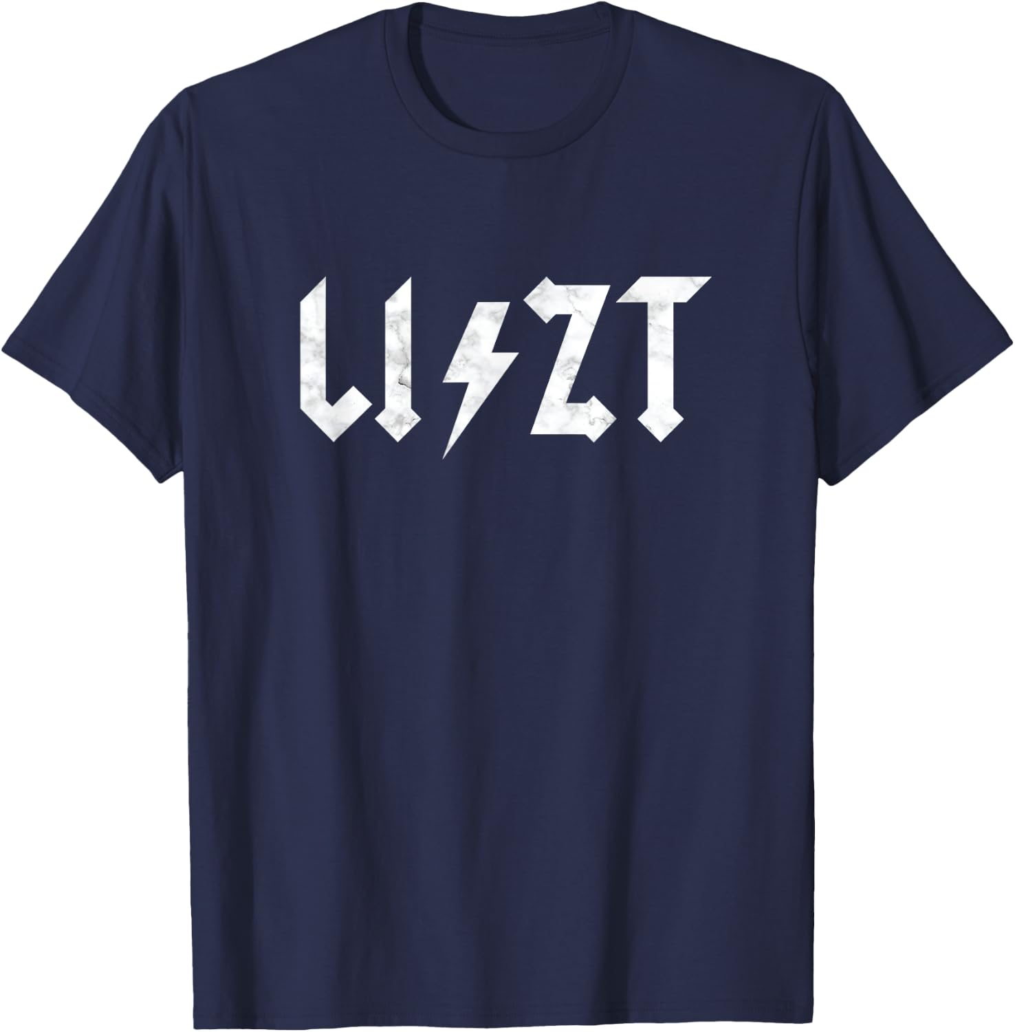 ShakespeareTees Liszt Rocks! - Men's Black Short Sleeve Classic Fit - Small T-Shirt - T-Shirt | Navy