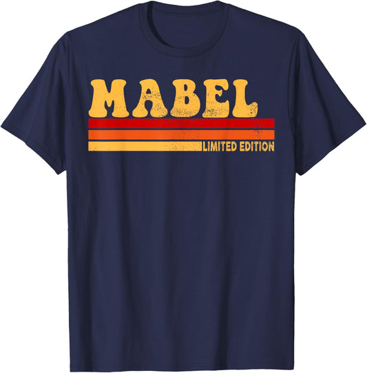 Mabel Name Personalized Cute Idea Women Vintage Mabel T-Shirt - T-Shirt | Navy