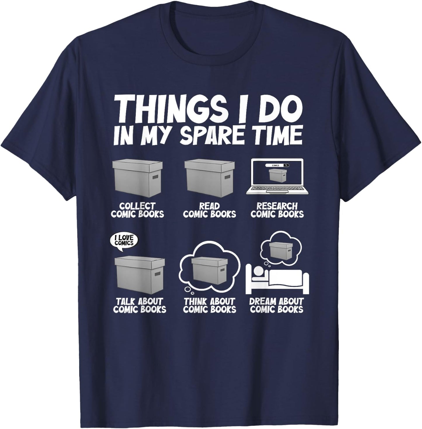 Best Comic Book Design Women Comic Book Collectors T-Shirt - T-Shirt | Navy