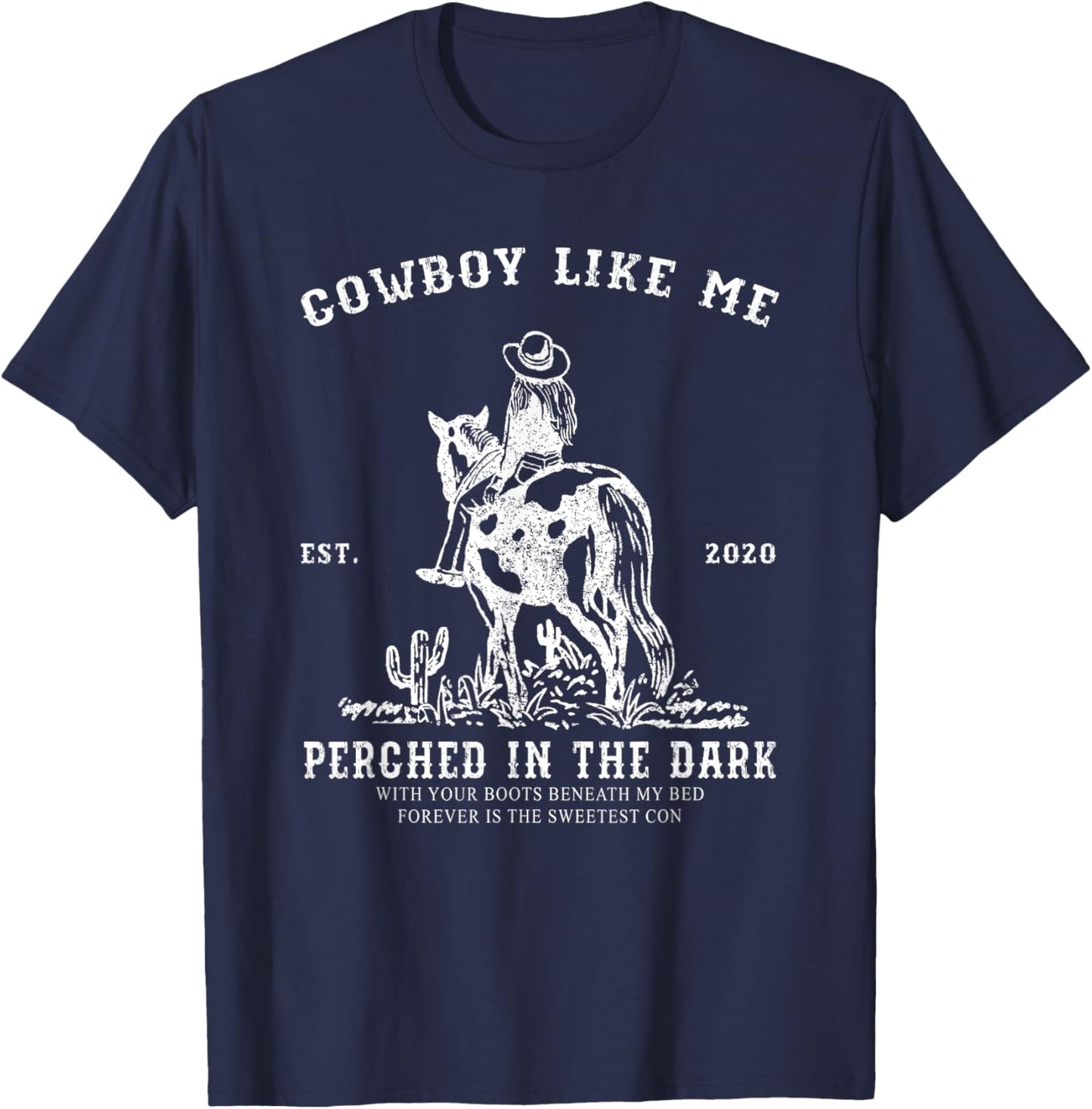 You're A Cowboy Like Me Vintage Cowgirl Horse Lover T-Shirt - T-Shirt | Navy