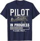 Pilot Art Men Women Airline Future Pilot Aviation Airplane T-Shirt - T-Shirt | Navy
