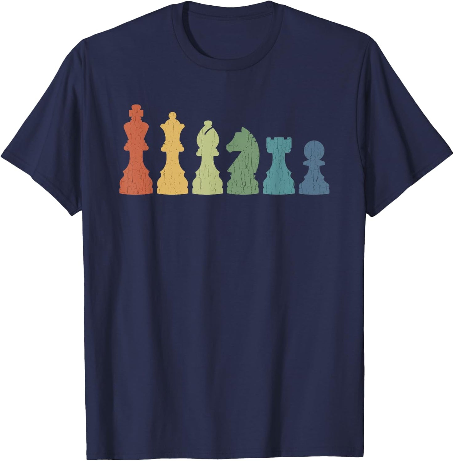 Funny Chess Pieces Board Game Lover Player Themed Chess Gift Small T-Shirt - T-Shirt | Navy