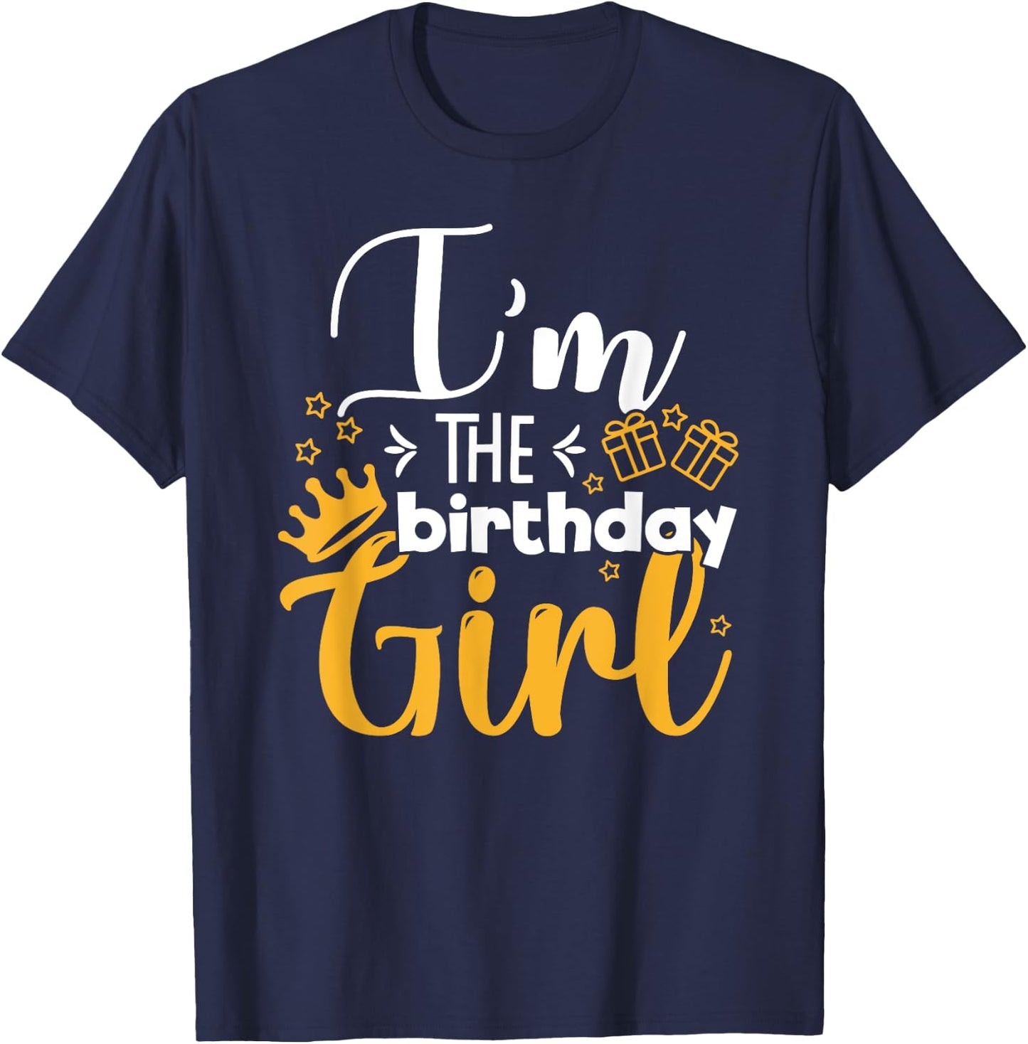 I'm Of The Birthday Girl Funny Party Crew Group Friends T-Shirt - T-Shirt | Navy