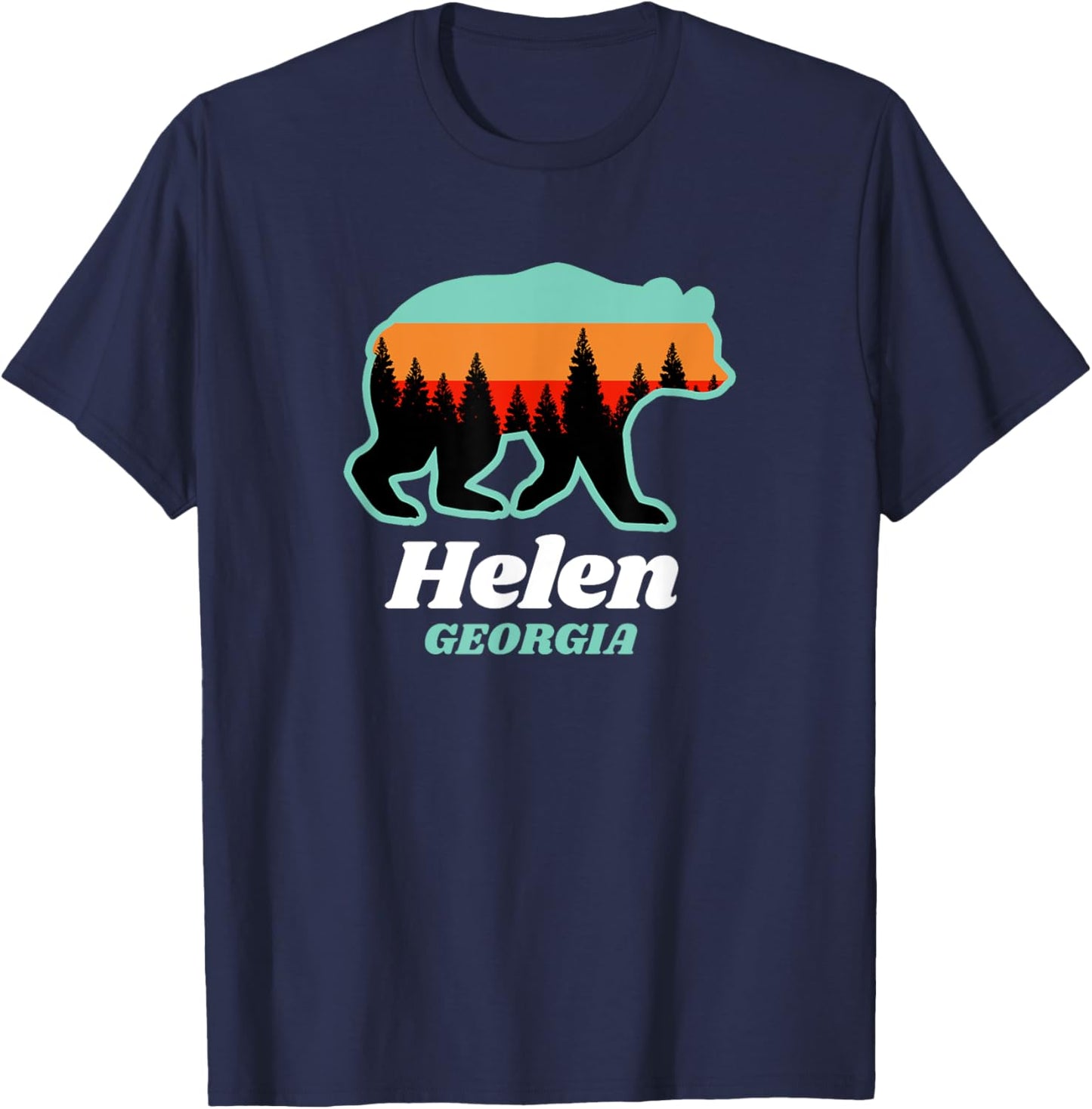 Helen Georgia Bear Mountains Summer Women Kids T-Shirt - T-Shirt | Navy