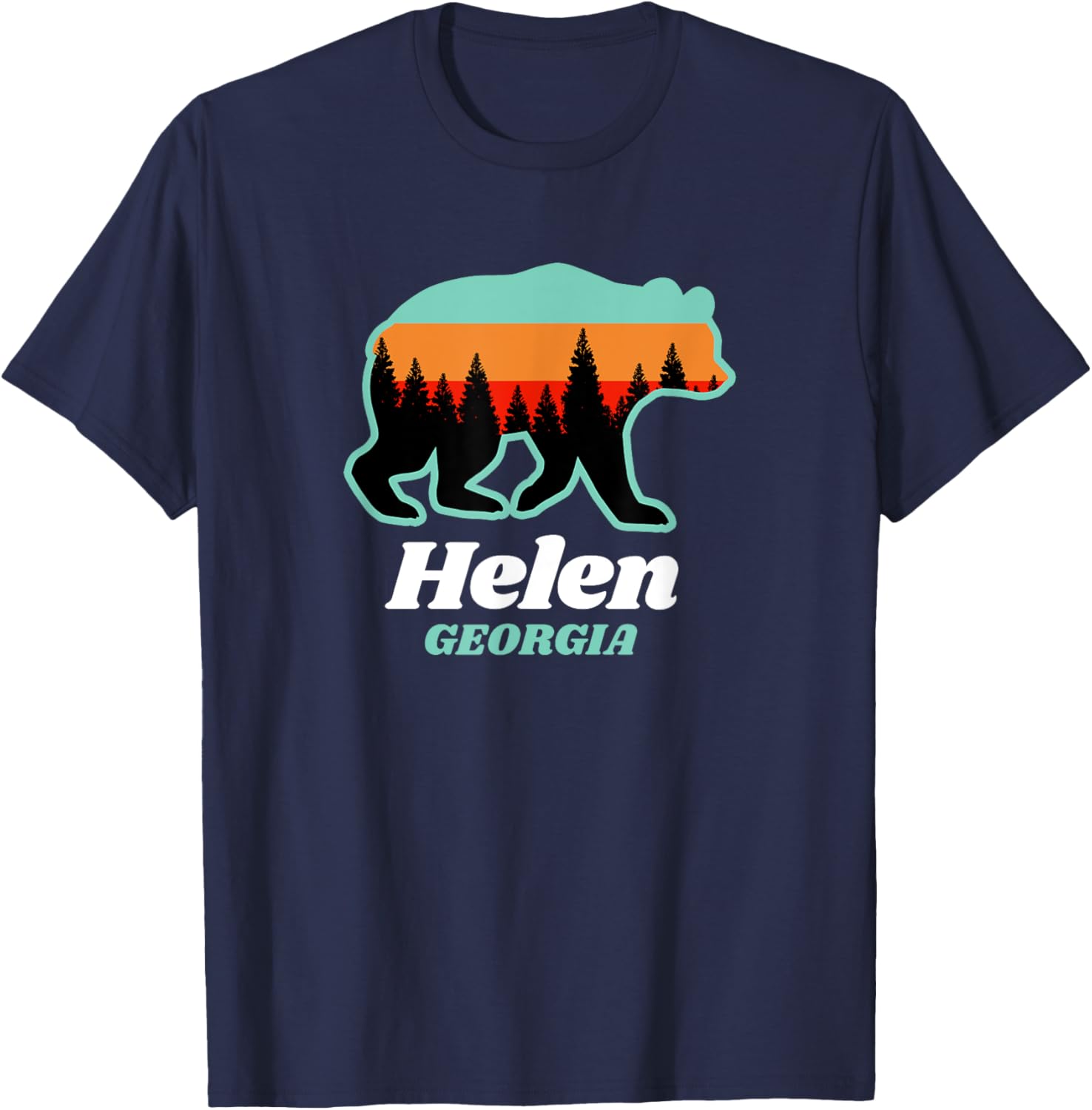 Helen Georgia Bear Mountains Summer Women Kids T-Shirt - T-Shirt | Navy