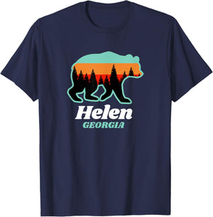 Helen Georgia Bear Mountains Summer Women Kids T-Shirt - T-Shirt | Navy