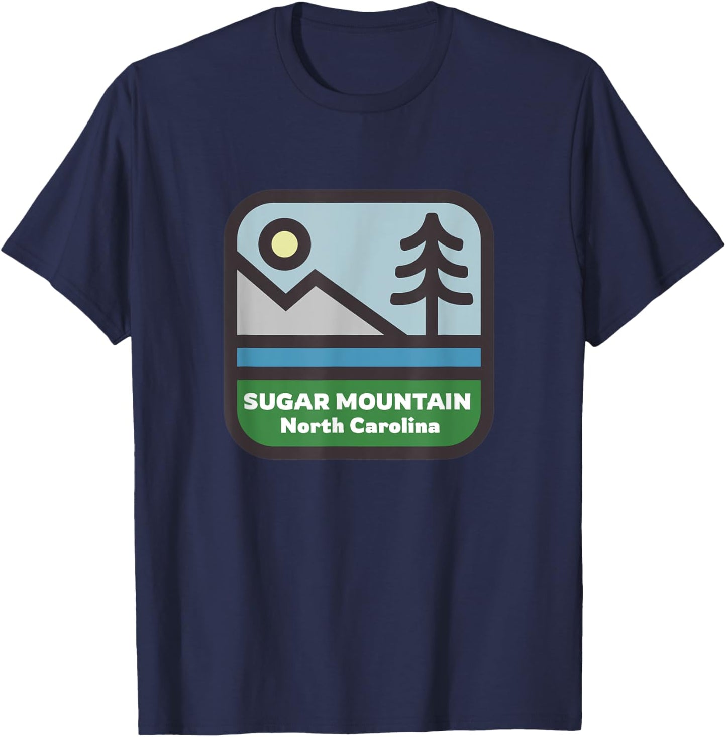 Sugar Mountain North Carolina Mountains NC Souvenir T-Shirt - T-Shirt | Navy