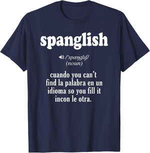 Spanglish Mexican Puerto Rican Venezuelan Spanish Teacher Women T-Shirt - T-Shirt | Navy