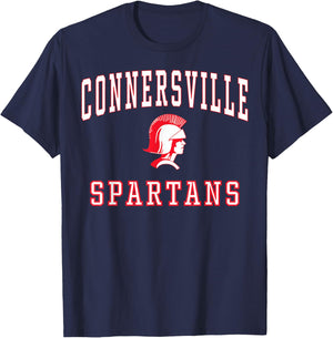Connersville High School Spartans C1 T-Shirt - T-Shirt | Navy