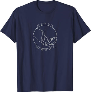Places Around The World: El Capitan, Yosemite California T-Shirt - T-Shirt | Navy