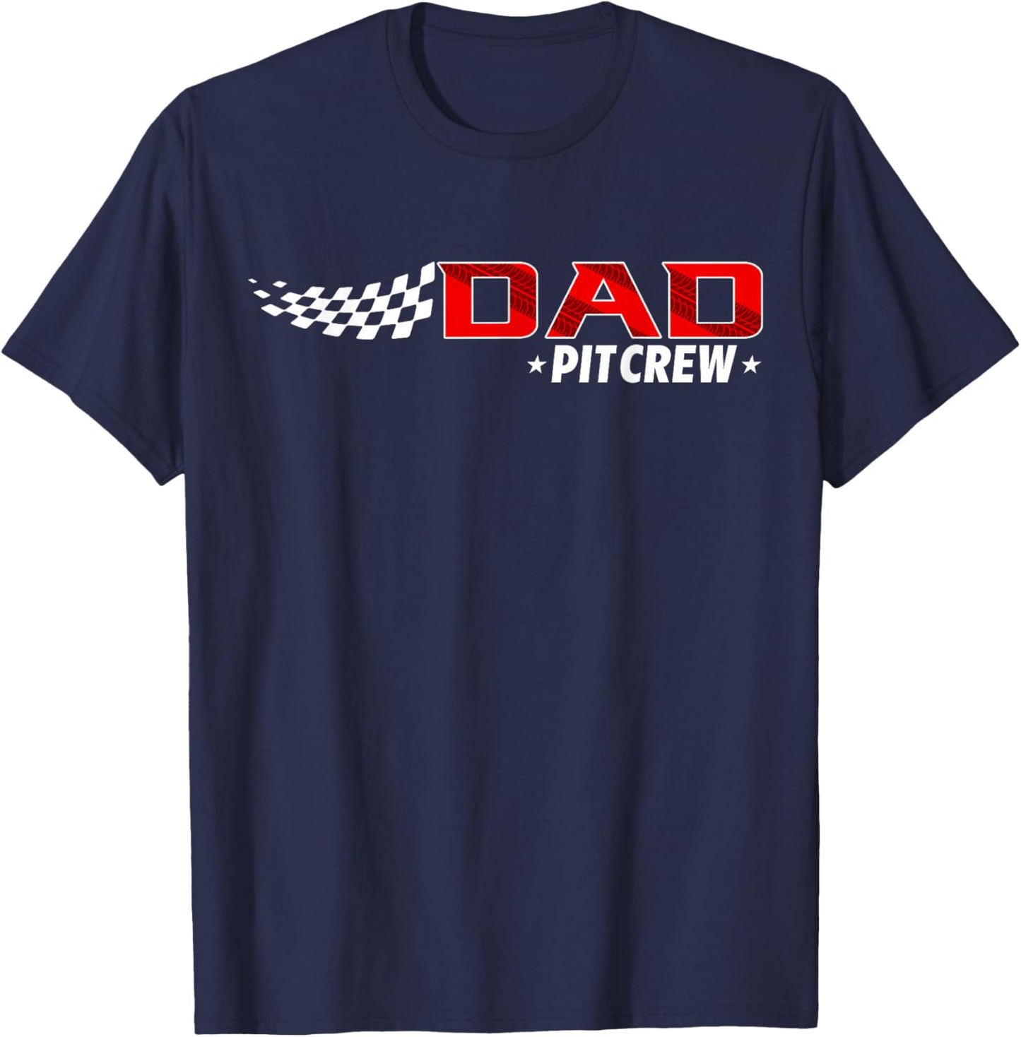 Race Car Birthday Party Racing Family Dad Pit Crew T-Shirt - T-Shirt | Navy