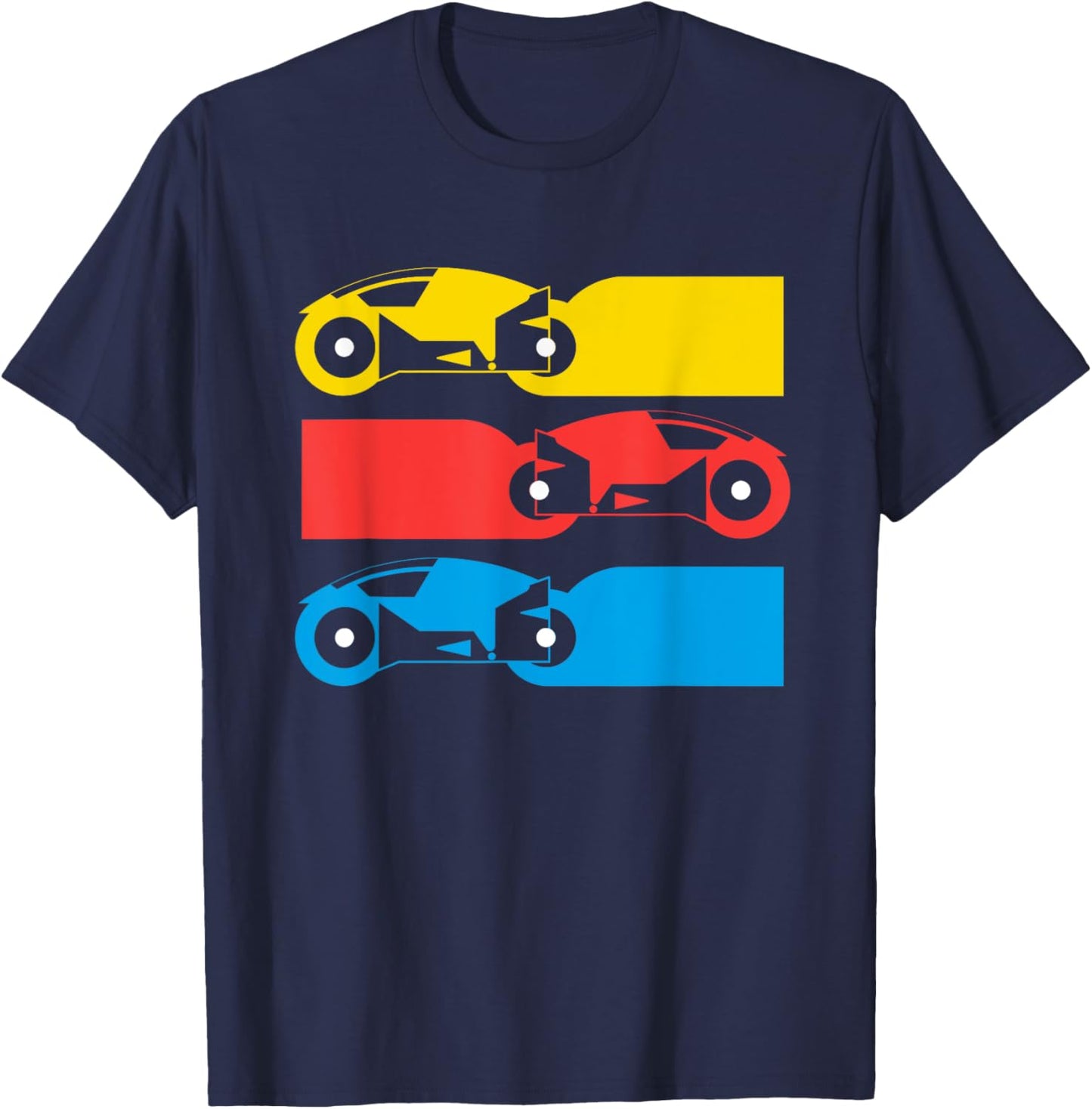 Computer Light Cycles T-Shirt - T-Shirt | Navy