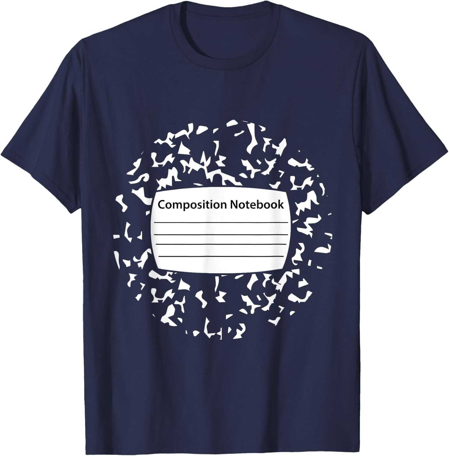 Composition Notebook Costume - Matching Group Halloween T-Shirt - T-Shirt | Navy