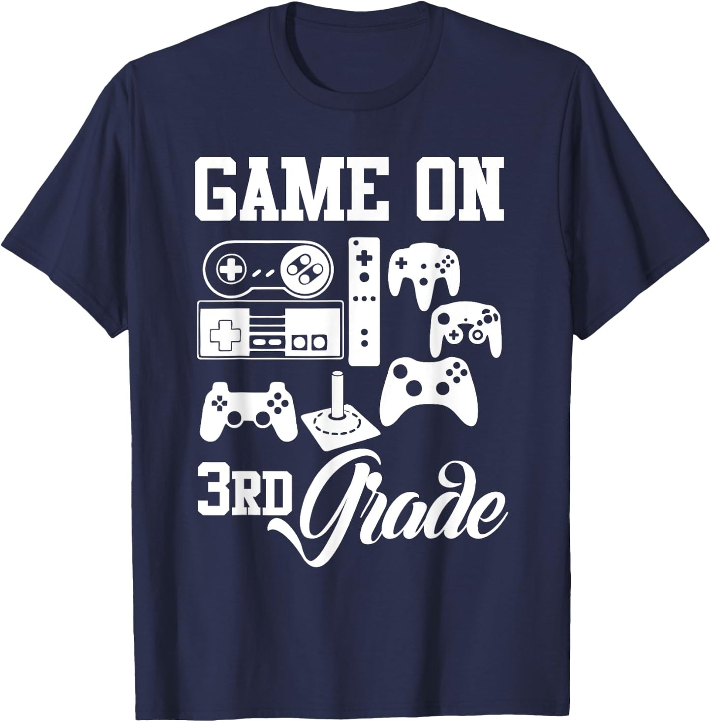 Video Game On Third Grade Back to School First Day of Gamer T-Shirt - T-Shirt | Navy