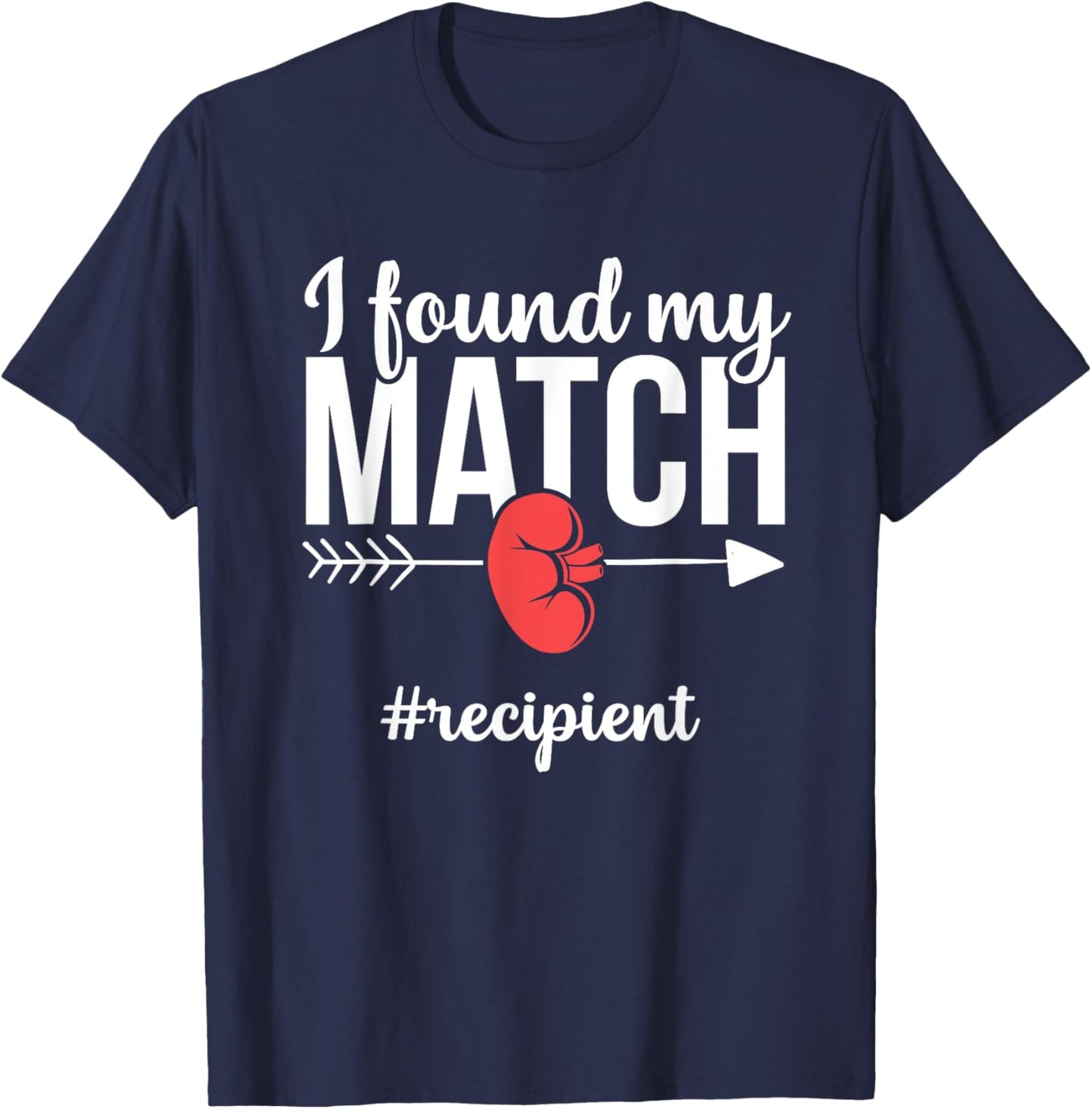 Kidney Transplant Recipient Funny Matching Recovery T-Shirt - T-Shirt | Navy