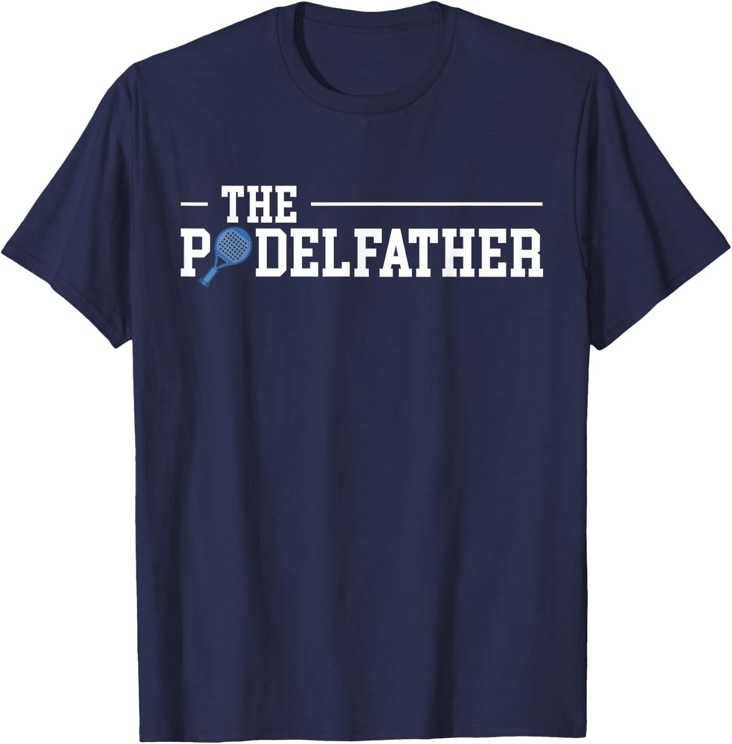 The PadelFather Dad Fathers Day Racquet Paddle T-Shirt - T-Shirt | Navy