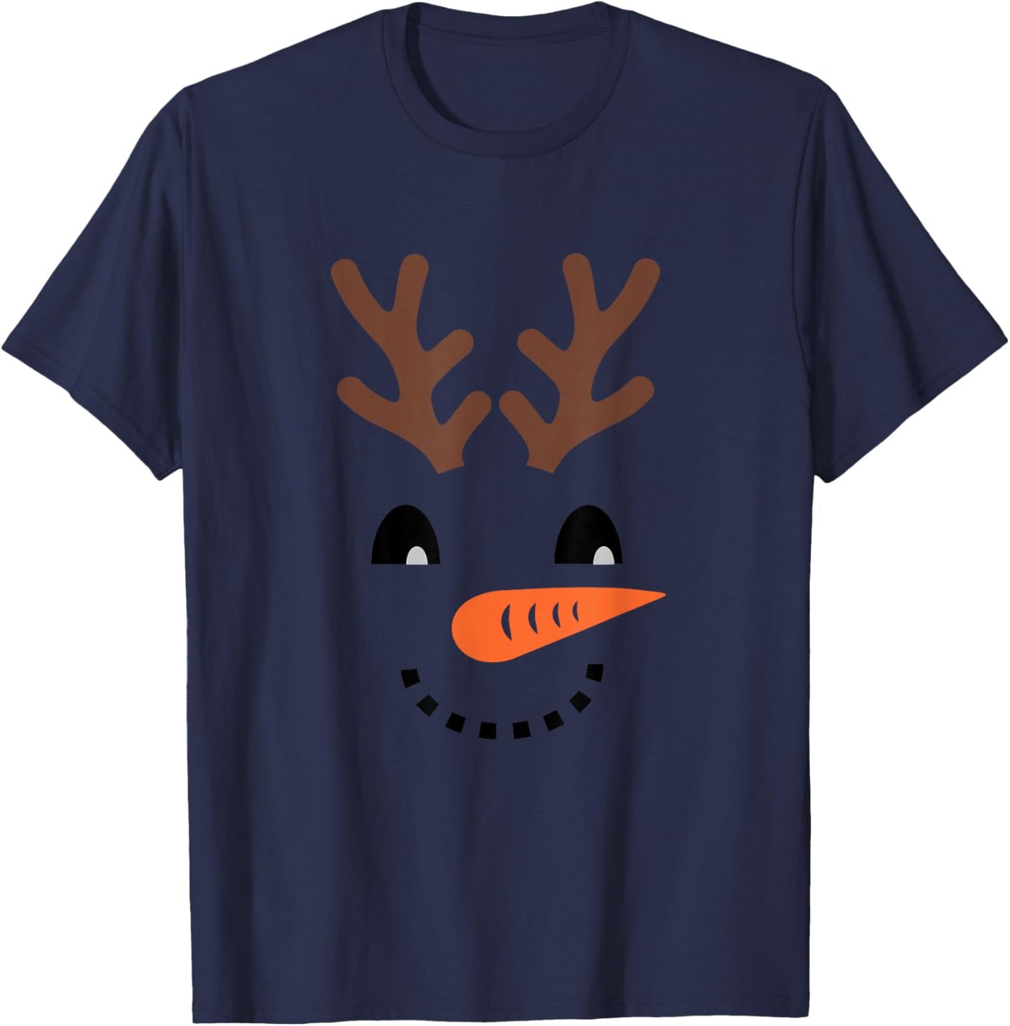 Reindeer Snowman Shirt for Boys and Girls Winter T-Shirt - T-Shirt | Navy