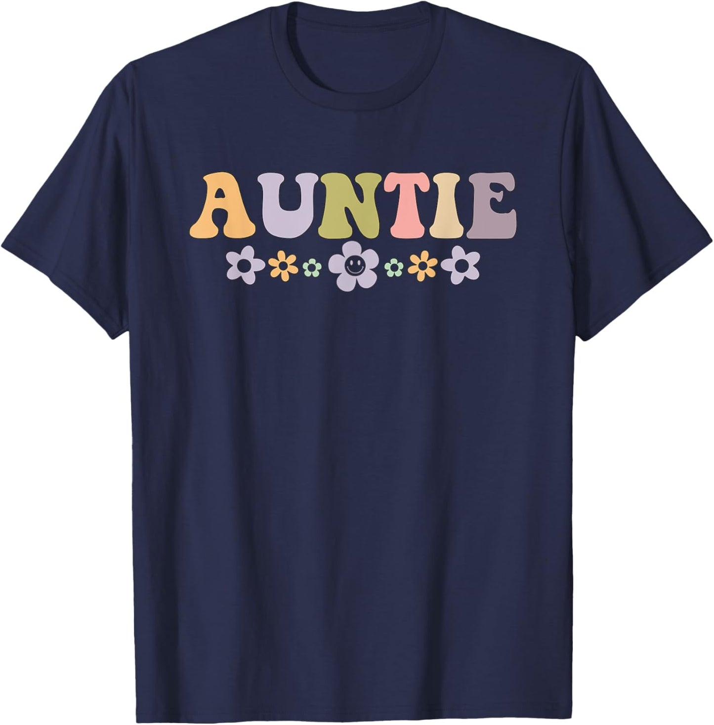 Cool Aunt vintage floral design to auntie from niece T-Shirt - T-Shirt | Navy