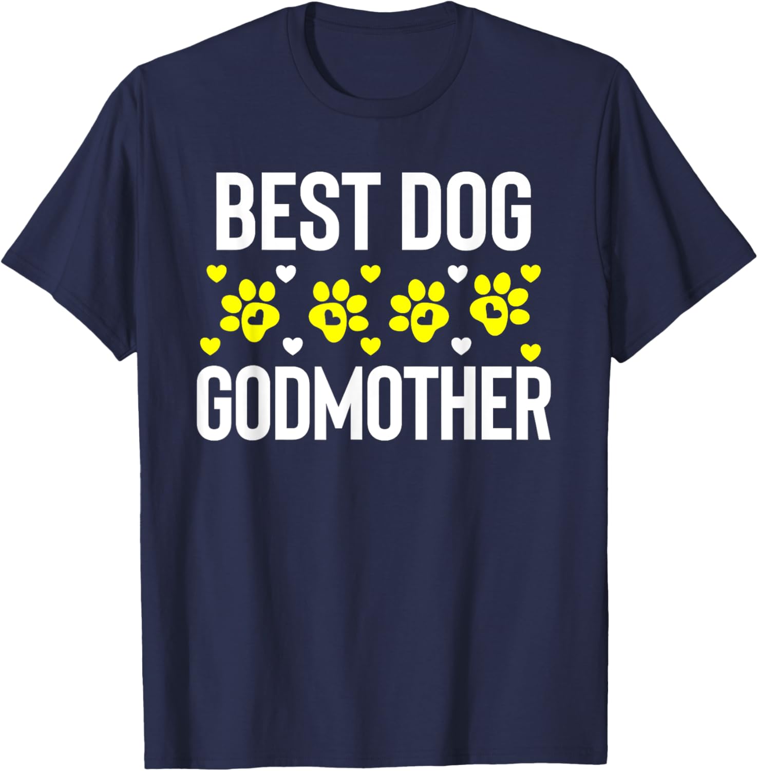 Dog Lover Holiday Christmas Best Dog Godmother Novelty Gifts Women Kids T-Shirt - T-Shirt | Navy