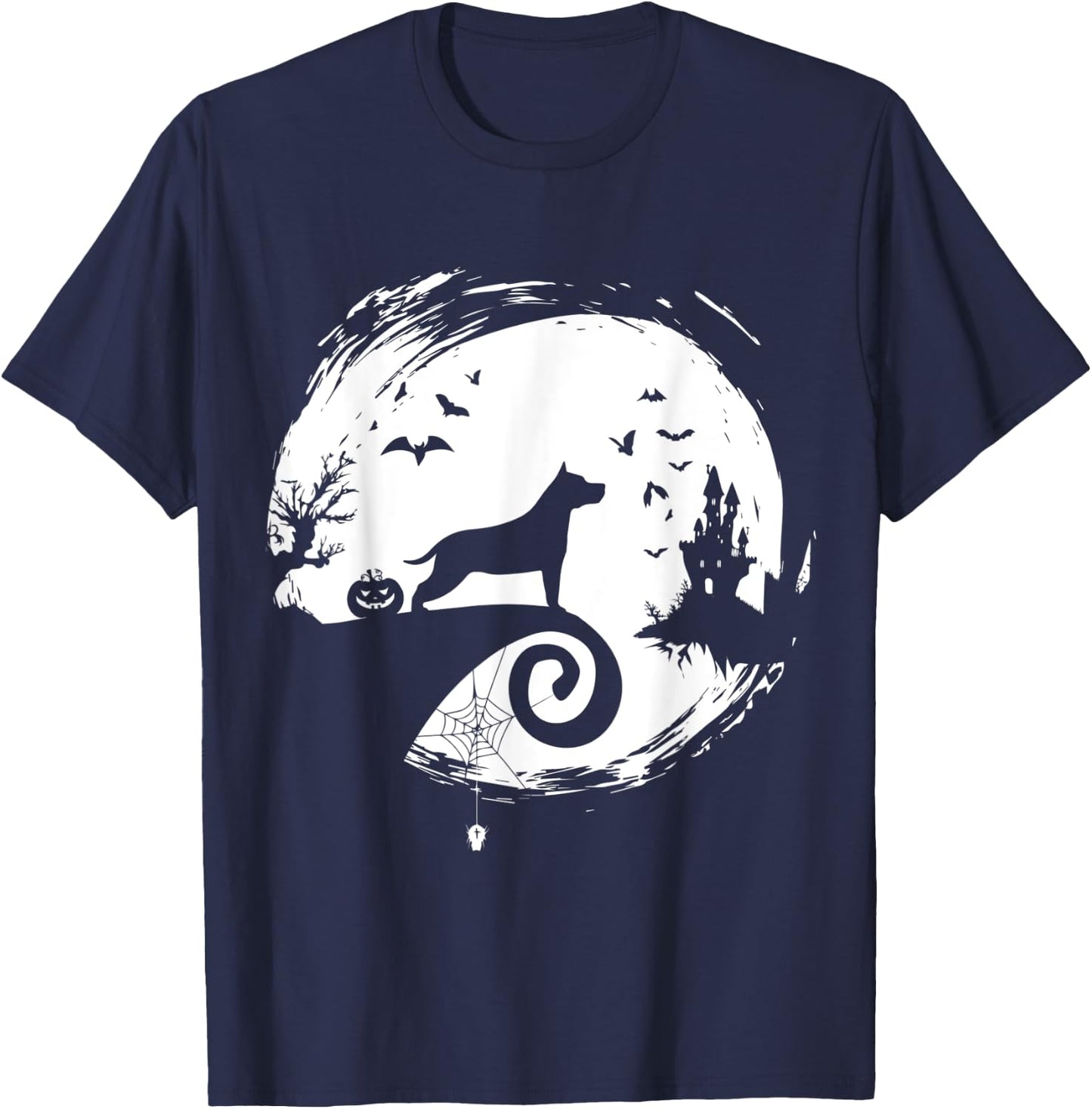 AMERICAN STAFFORDSHIRE TERRIER Halloween Costume T-Shirt - T-Shirt | Navy