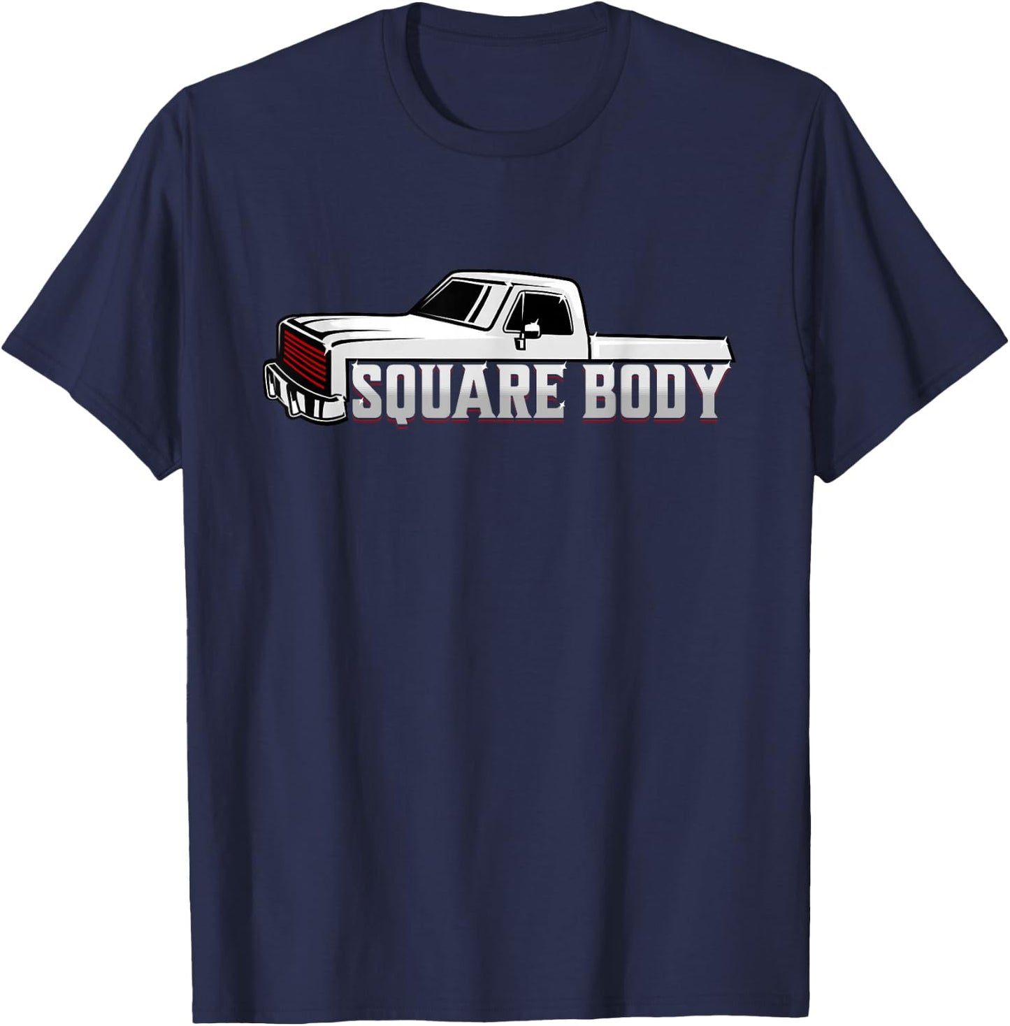 Vintage American Square Body Truck 4x4 Mud Trucks T-Shirt - T-Shirt | Navy