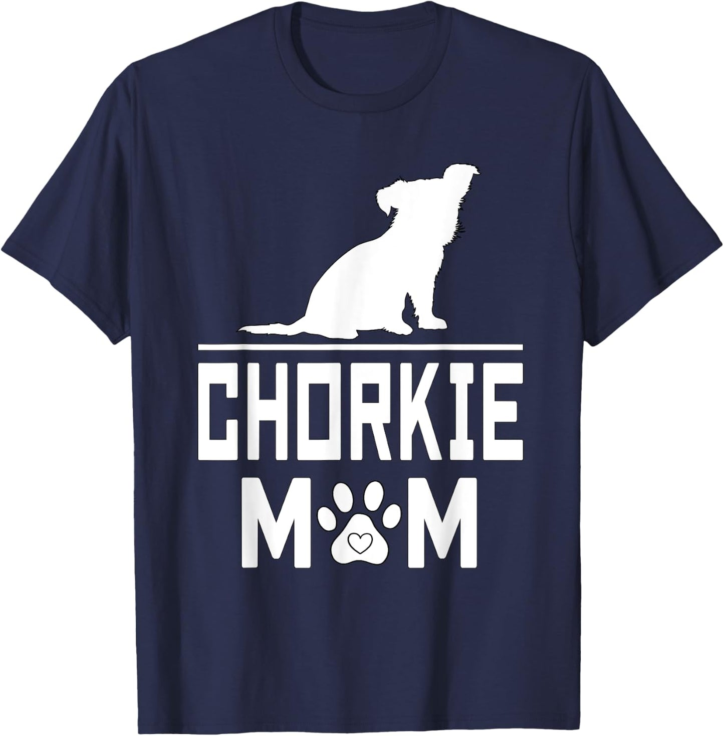 Chorkie Mom T-Shirt - T-Shirt | Navy