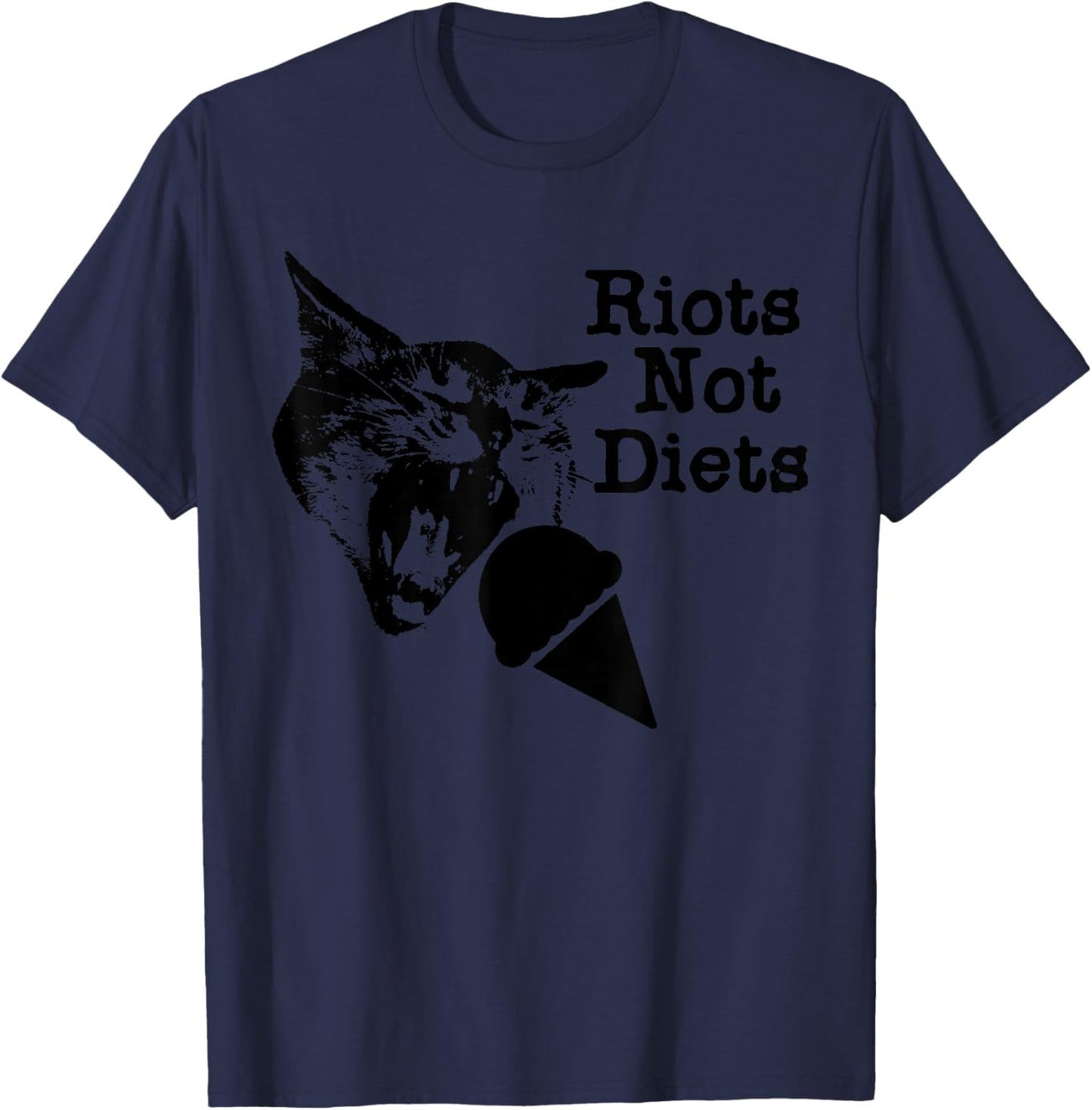 Riot Grrrl | Riots Not Die T-Shirt - T-Shirt | Navy