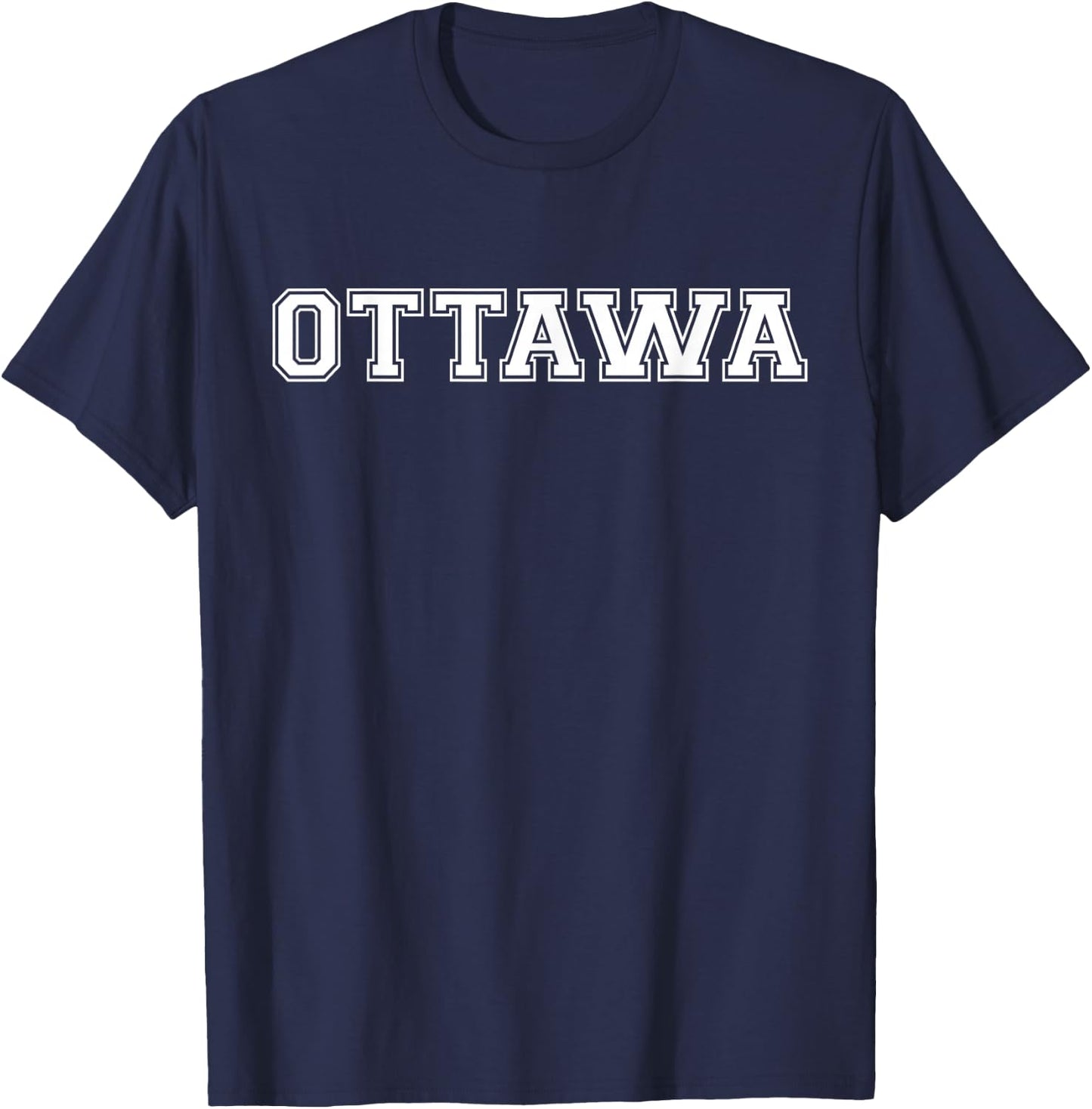 College University style Ottawa Canada North Sport Gift T-Shirt - T-Shirt | Navy