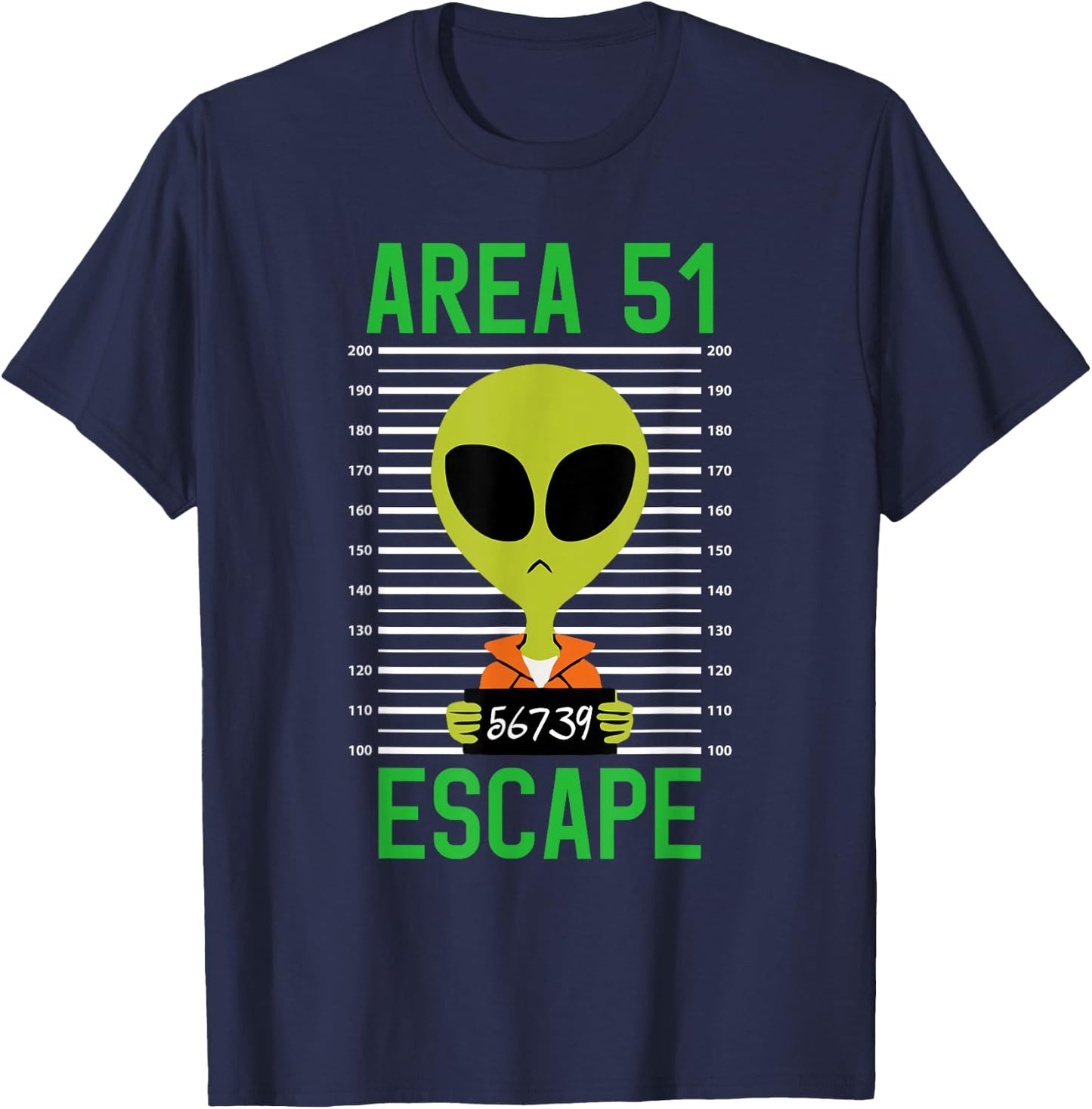 Storm Area 51 Funny Alien Escape Men Women UFO T-Shirt - T-Shirt | Navy