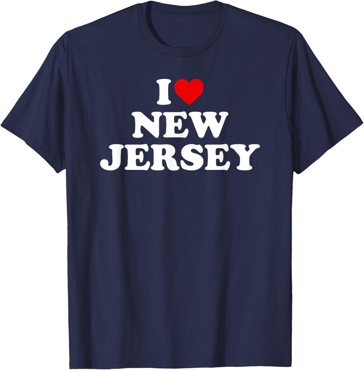I Love New Jersey - Heart NJ T-Shirt - T-Shirt | Navy