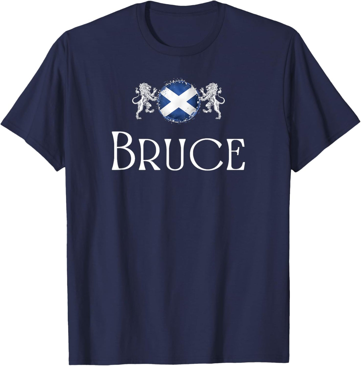 Bruce Clan Scottish Family Name Scotland Heraldry T-Shirt - T-Shirt | Navy