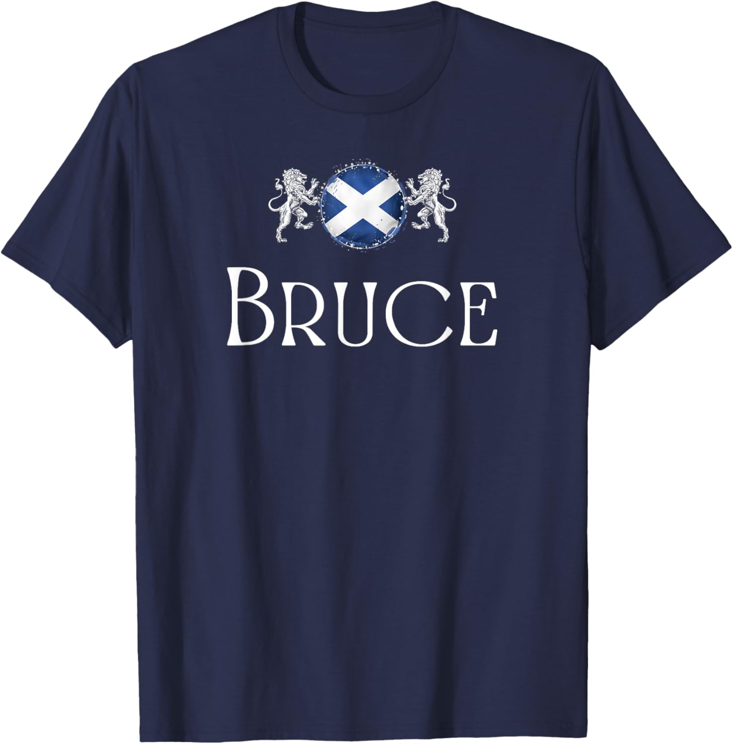 Bruce Clan Scottish Family Name Scotland Heraldry T-Shirt - T-Shirt | Navy