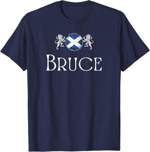Bruce Clan Scottish Family Name Scotland Heraldry T-Shirt - T-Shirt | Navy
