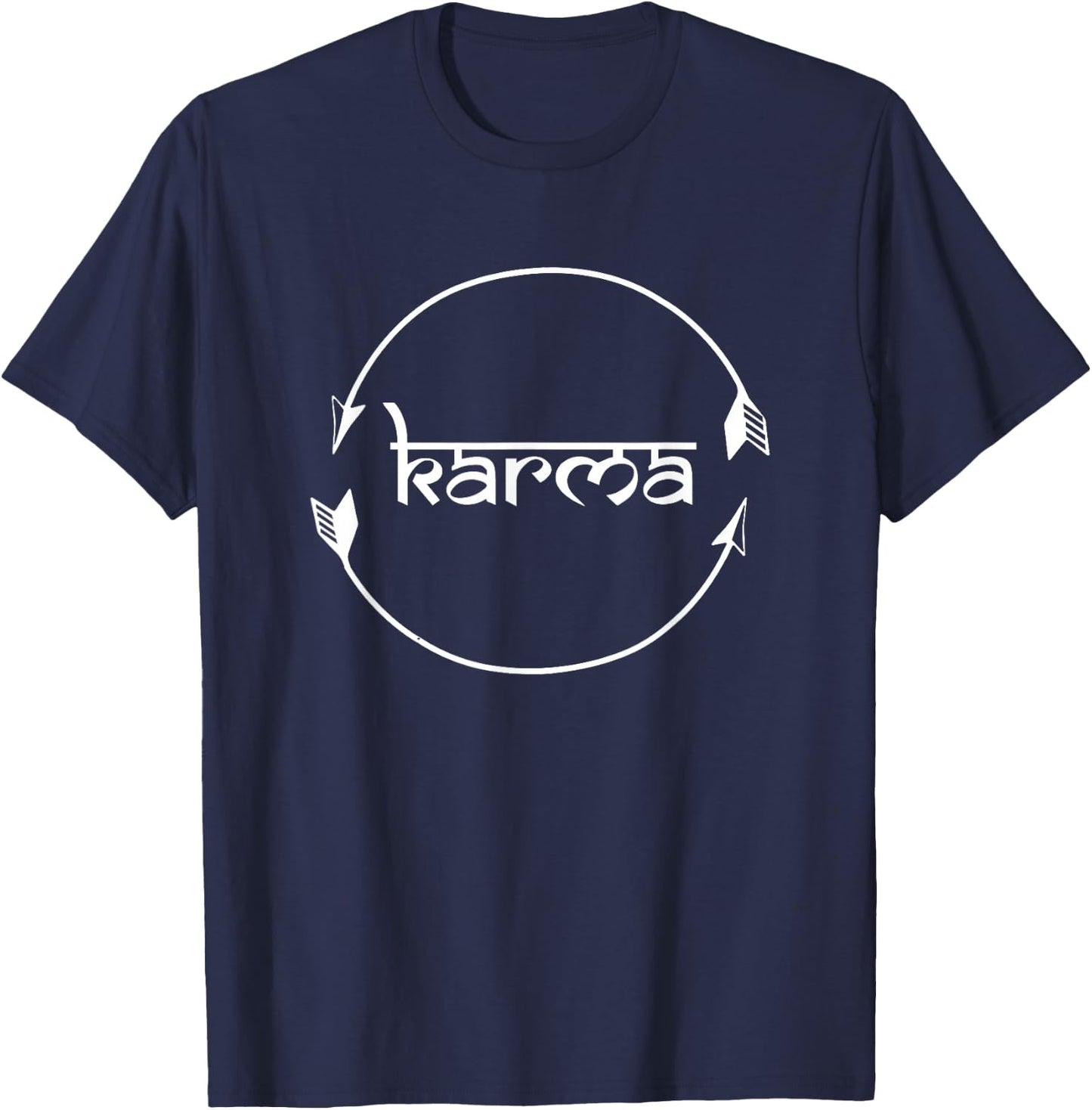 Karma Cycle of Life Spirituality Hindu Dharma T-Shirt - T-Shirt | Navy