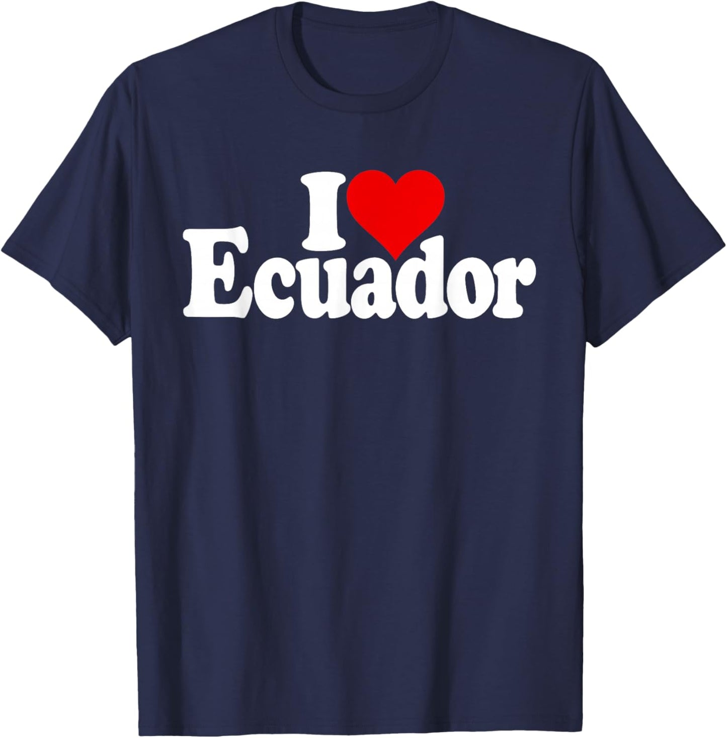 I Love Heart Ecuador T-Shirt - T-Shirt | Navy
