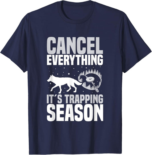 Coyote Trapping Gear Trap Hunting Equipment Trapper T-Shirt - T-Shirt | Navy