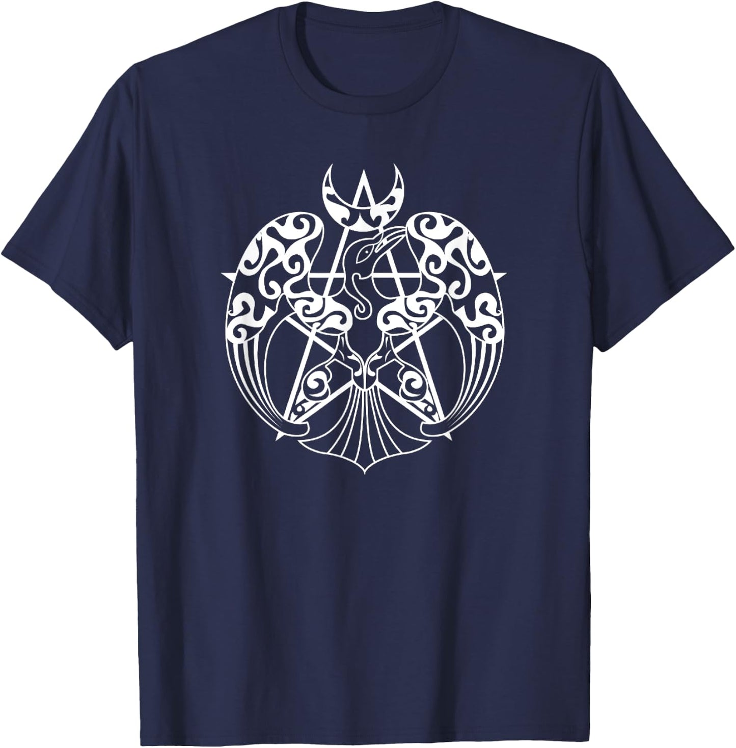 The Morrigan Celtic Goddess Dragon T-Shirt - T-Shirt | Navy