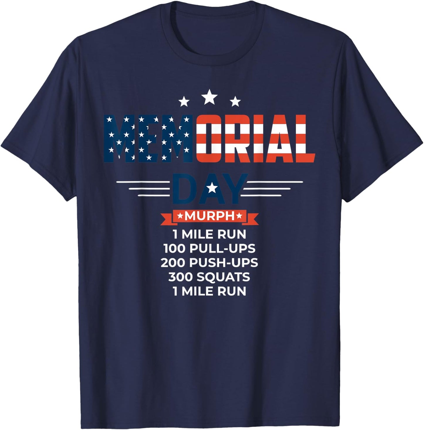 Murph 2021 Memorial Day Workout Patriotic WOD Gift Women Men T-Shirt - T-Shirt | Navy