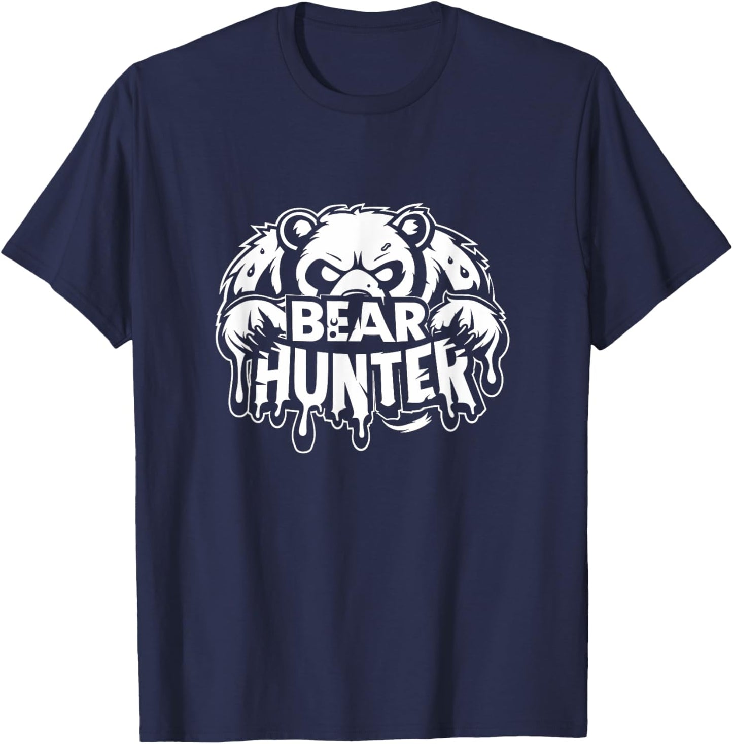 Prowling Bear Hunter, Bold Gay Bear T-Shirt - T-Shirt | Navy