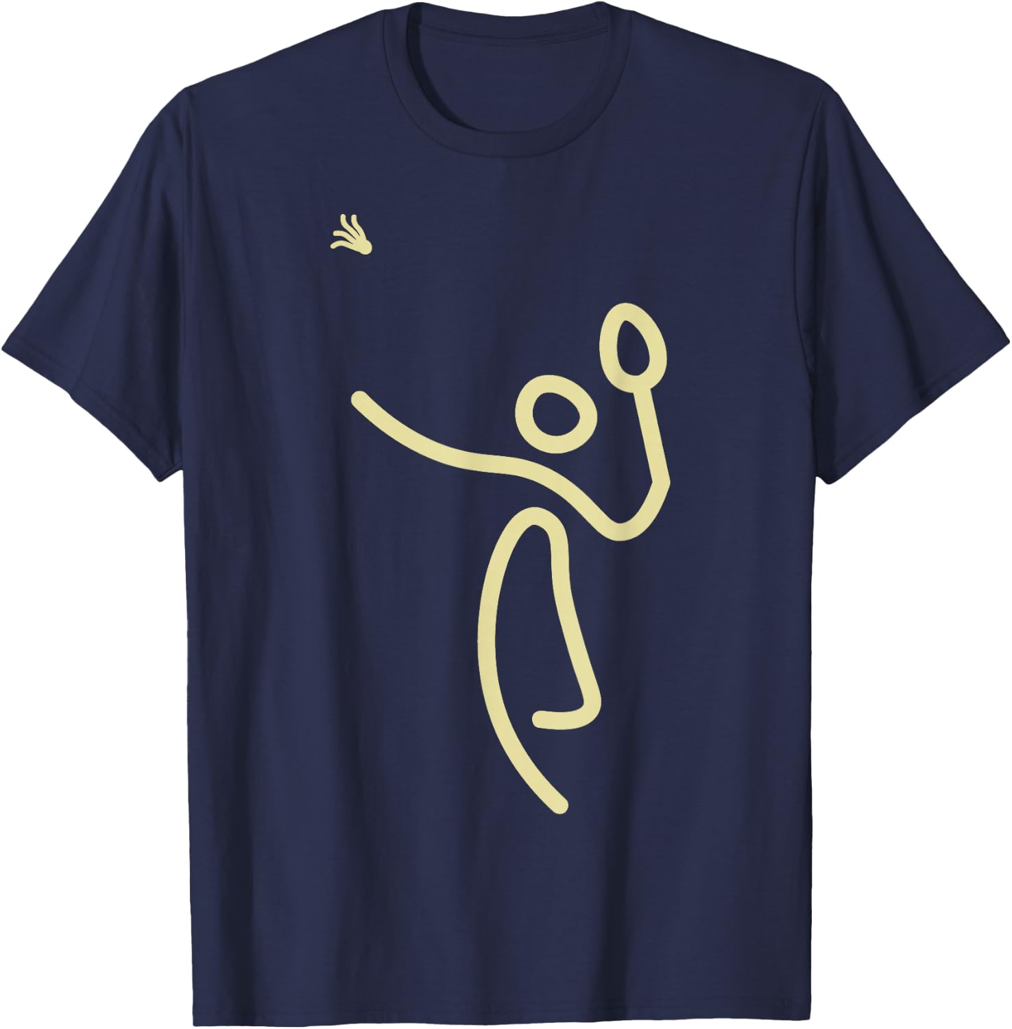 Badminton Stick Man – Shuttlecock Gift T-Shirt - T-Shirt | Navy