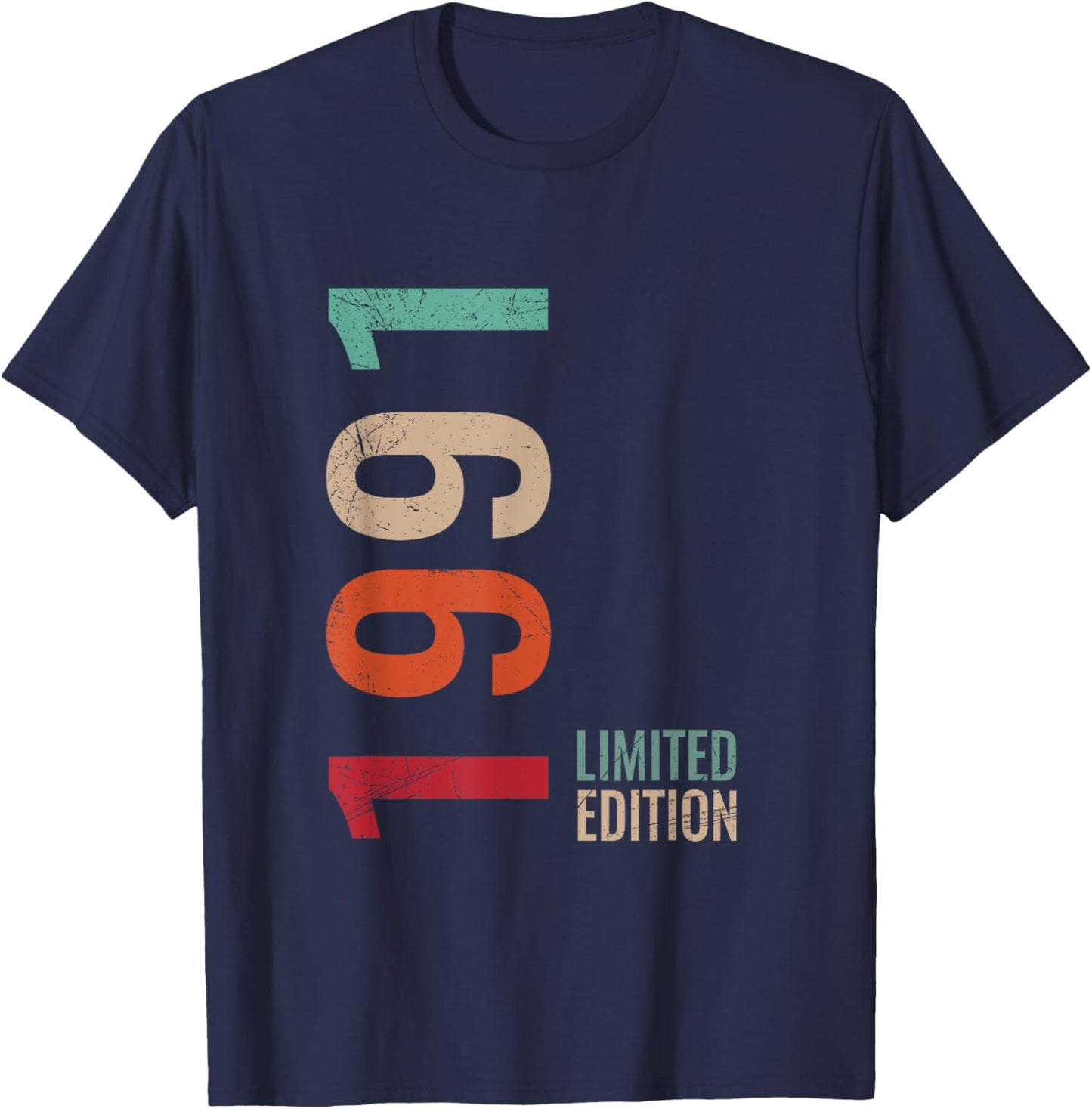 34th Birthday Husband Wife Son Daughter 34 Years Old 1991 T-Shirt - T-Shirt | Navy