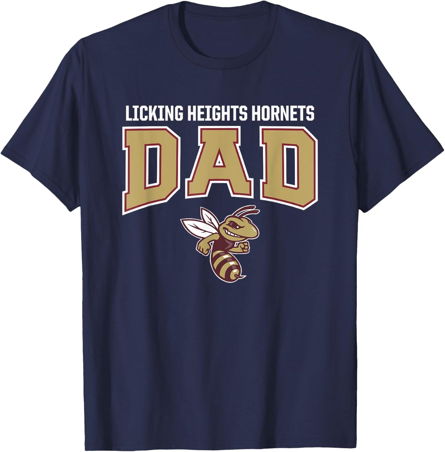 Licking Heights Hornets Logo Dad HS T-Shirt - T-Shirt | Navy