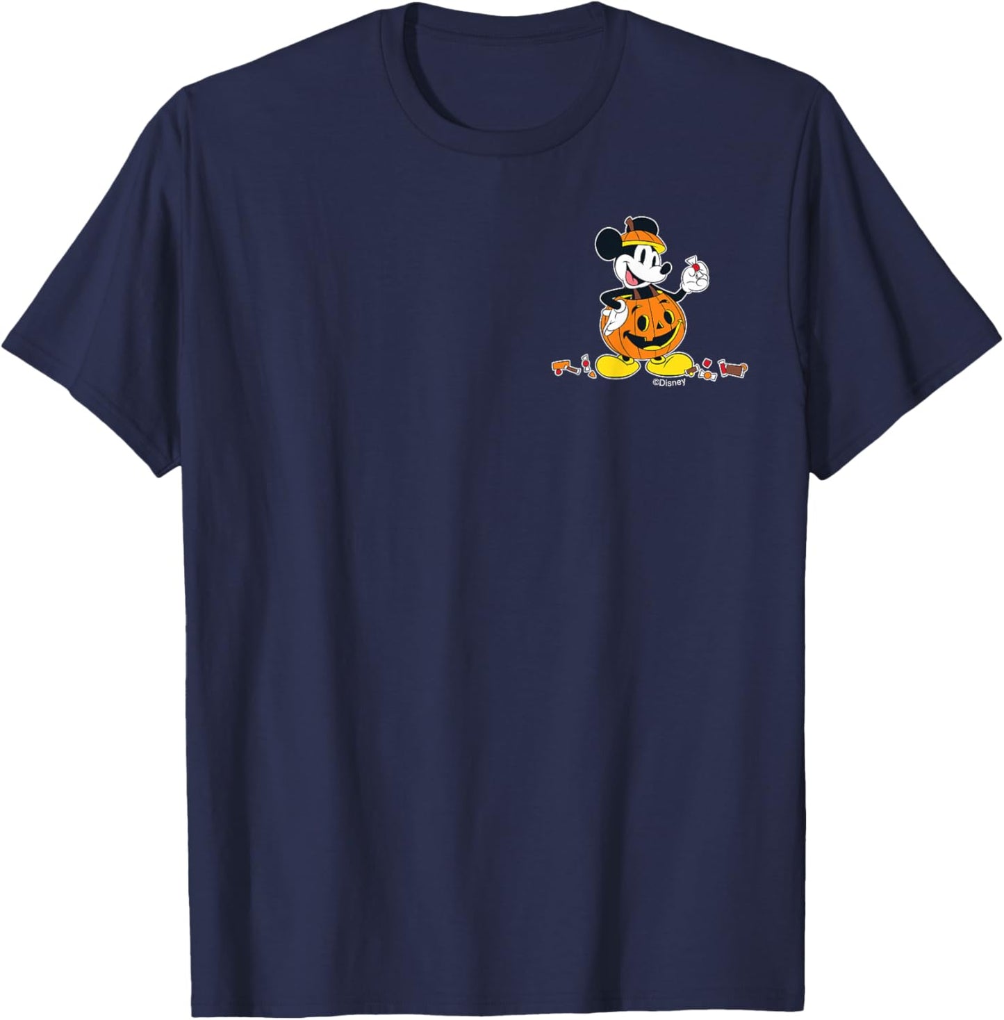 Disney Mickey Mouse Halloween Pumpkin Costume with Candy T-Shirt - T-Shirt | Navy
