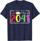 Class Of 2041 Senior Class 2041 Idea Grow With Me Graduation T-Shirt - T-Shirt | Navy