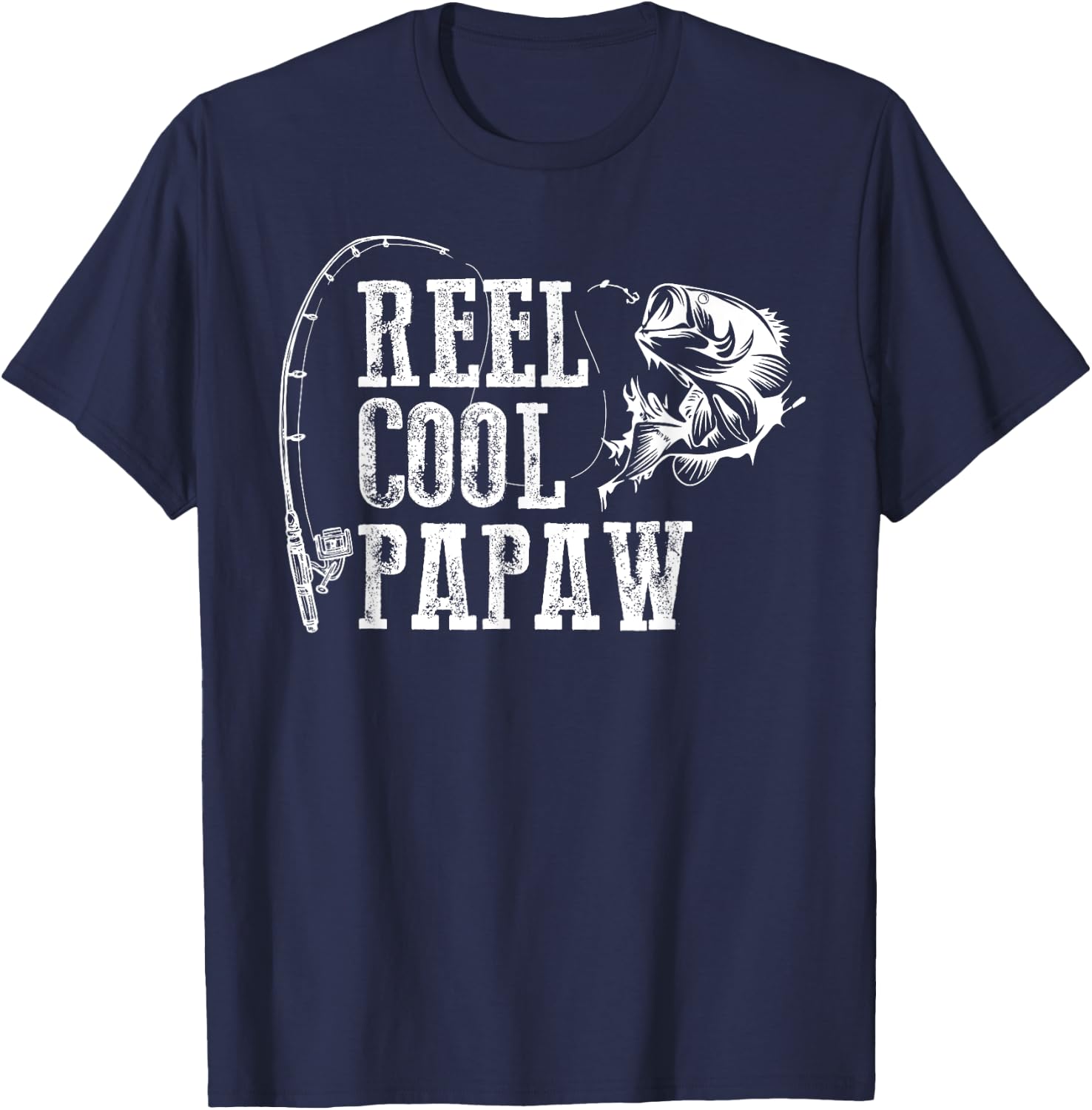 Reel Cool Papaw Fish T-Shirt - T-Shirt | Navy